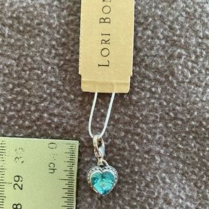 Lori Bonn Valentine/Keepsake Aqua Heart Charm - March